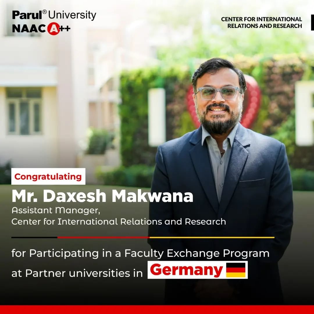 Mr. Daxesh Makwana visited Universities in Germany under faculty exchange program