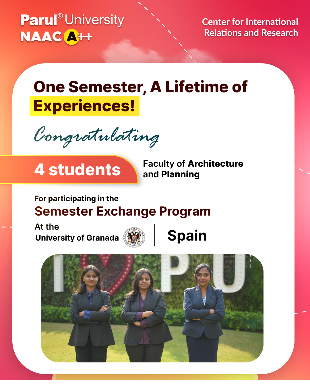 Semester Exchange Program at University of Granada, Spain