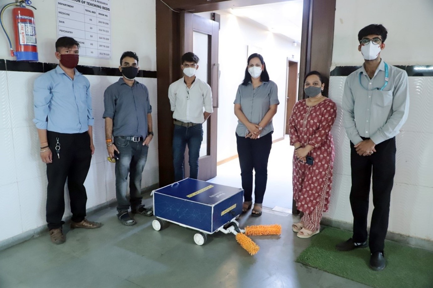 PU Engineers Build A Contactless Automated Robot for Ensuring Continuous Sanitation in Hospitals