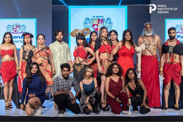 PU Design Students at International Fashion Show Nepal