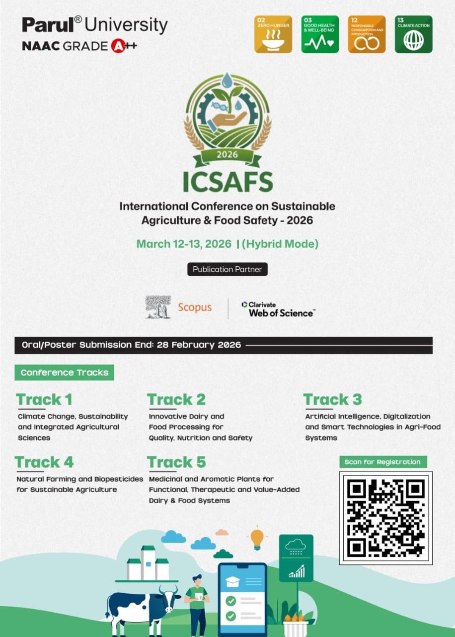 International Conference on Sustainable Agriculture and Food Safety (ICSAFS-2026)
