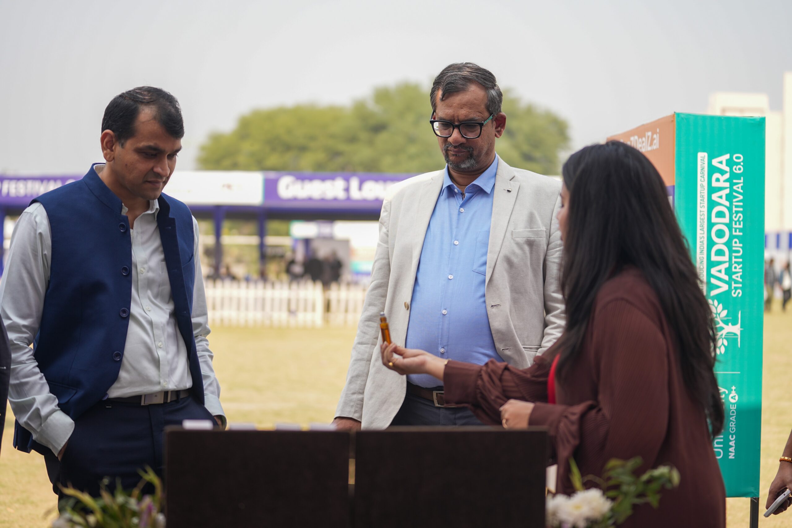 Student founders pitching real revenue startups at VSF - Vadodara Start-up Festival 6.0