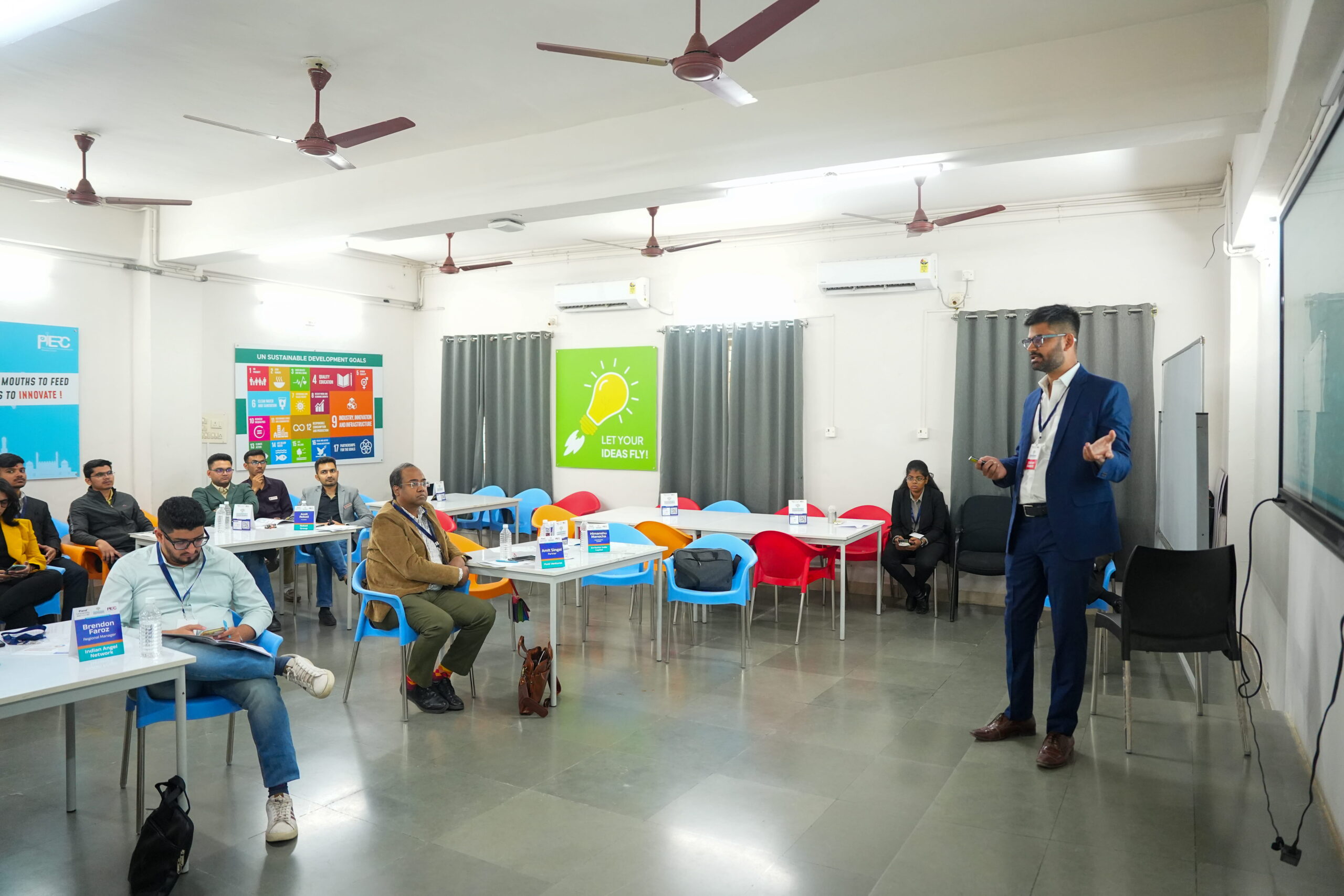 Startup incubation workspace at PIERC Parul University