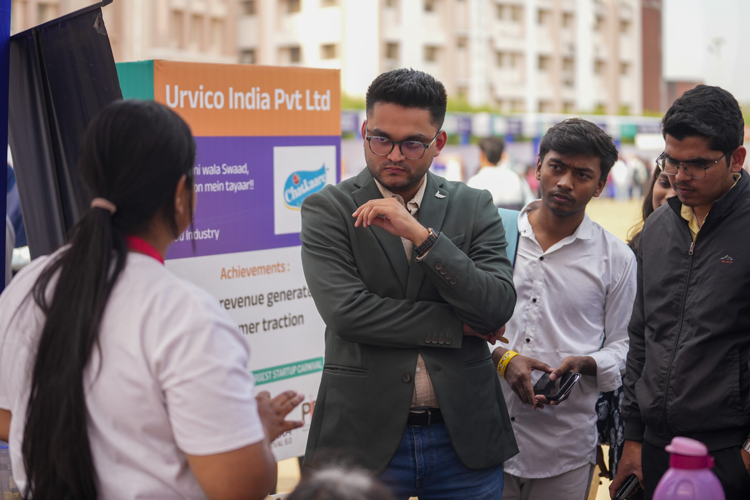 Student startup founders presenting innovative ideas at Parul University