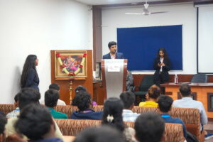 Anurag Sundarka speaking at VSF - Vadodara Start-up Festival 6.0 Parul University