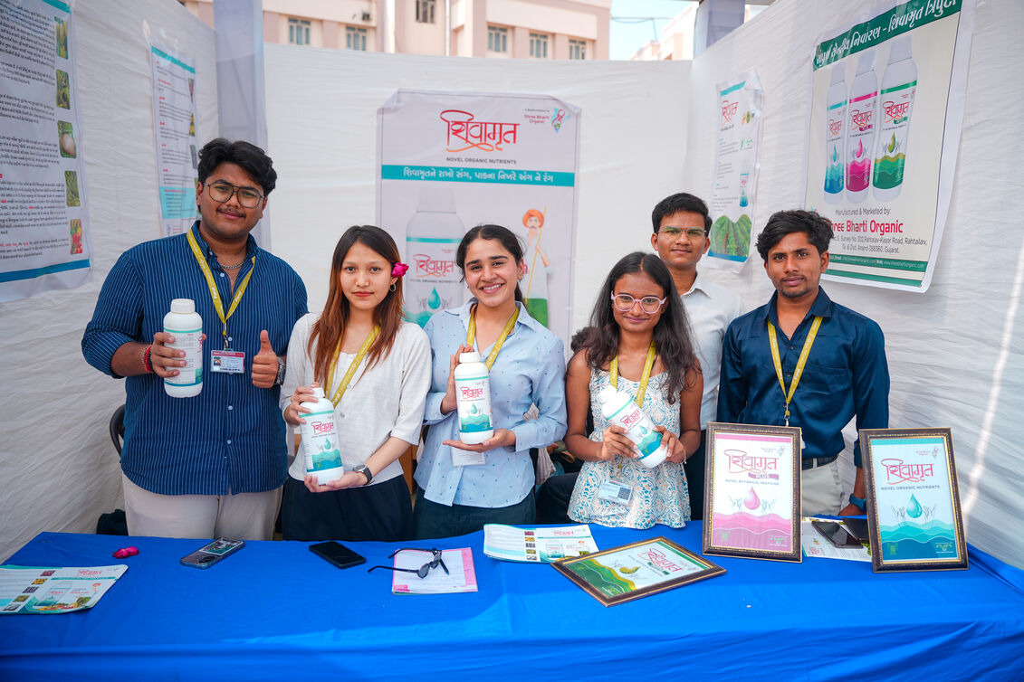 : "Student agri-innovation pavilions at AgriFest 2026 Parul University"