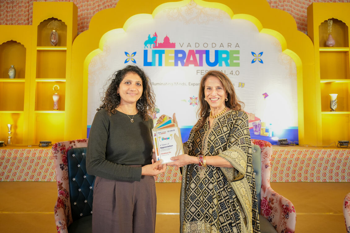 Shobhaa De at VLF – Vadodara Literature Festival 4.0: On Writing India’s Women, the Price of Independence, and Why Pity is the Most Dangerous Emotion